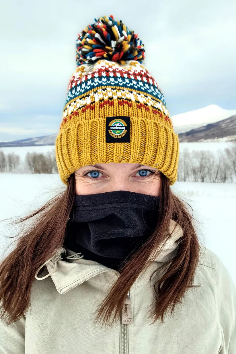 Mustard Nordic Knit Hat