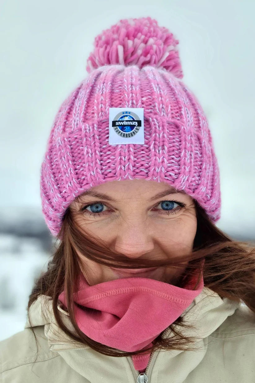 Rose Pinks Gradient, Rib Knit Hat